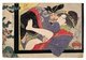 Shunga (春画) is a Japanese term for erotic art. Most shunga are a type of ukiyo-e, usually executed in woodblock print format. While rare, there are extant erotic painted handscrolls which predate the Ukiyo-e movement. Translated literally, the Japanese word shunga means picture of spring; 'spring' is a common euphemism for sex.<br/><br/>

The ukiyo-e movement as a whole sought to express an idealisation of contemporary urban life and appeal to the new chōnin class. Following the aesthetics of everyday life, Edo period shunga varied widely in its depictions of sexuality. As a subset of ukiyo-e it was enjoyed by all social groups in the Edo period, despite being out of favour with the shogunate. Almost all ukiyo-e artists made shunga at some point in their careers, and it did not detract from their prestige as artists. Classifying shunga as a kind of medieval pornography can be misleading in this respect.
